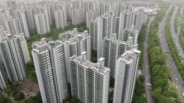 Seoul City Songpa Gu High Rise Apartment Complex