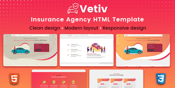 Super Vetiv - Insurance Agency HTML Template