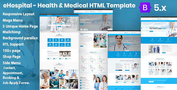Fabulous eHospital - Health Care, Medical Hospital & Doctors Clinic HTML Template