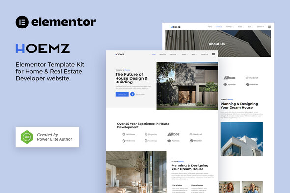 Hoemz - Home & Real Estate Developer Elementor Template Kit