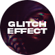 Glitch photo effect for square flyer
