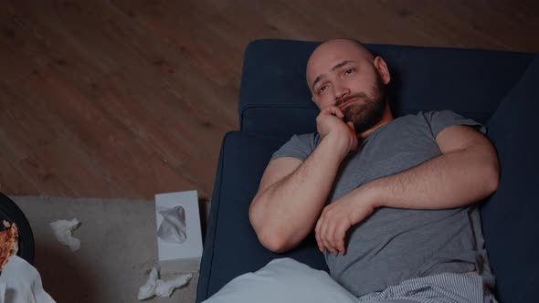 Desperate Frustrated Sad Alone Man Suffering From Big Depression alt