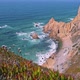 Praia Do Ursa Beach with Beautiful Orange Colored Cliffs on Atlantic Ocean Coast, Portugal - VideoHive Item for Sale