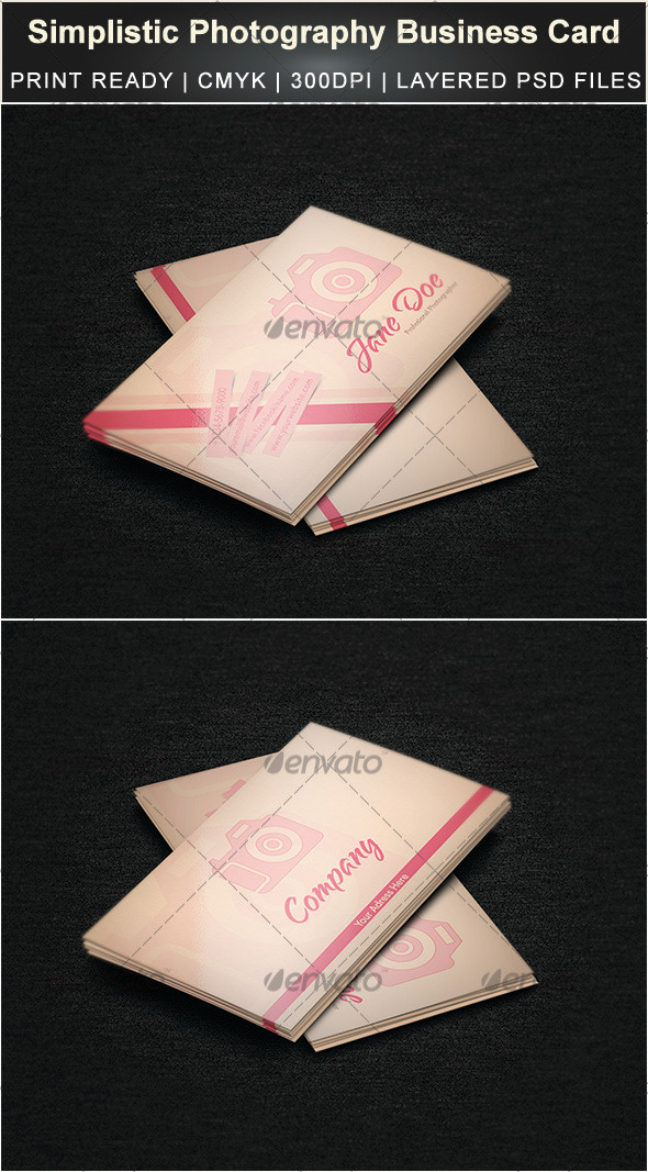 Simplistic Photography Business Card - Creative Business Cards