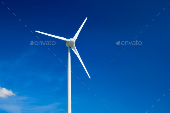 Wind generator turbines in sky Stock Photo by Dmitry_Rukhlenko