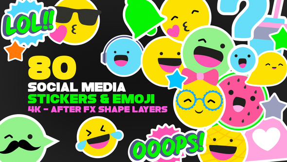 Emoji And Social Media Stickers 4K Pack
