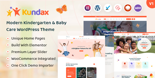 Kundax – Kindergarten & Baby Care WordPress Theme