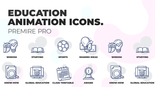 Global education - Animation Icons (MOGRT)