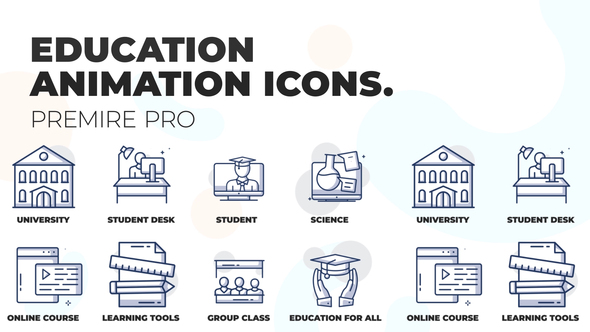 Online education - Animation Icons (MOGRT)