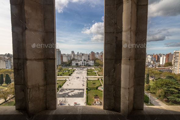 Plaza Moreno and Municipal Palace from Cathedral Tower - La Plata, Buenos Aires Province, Argentina