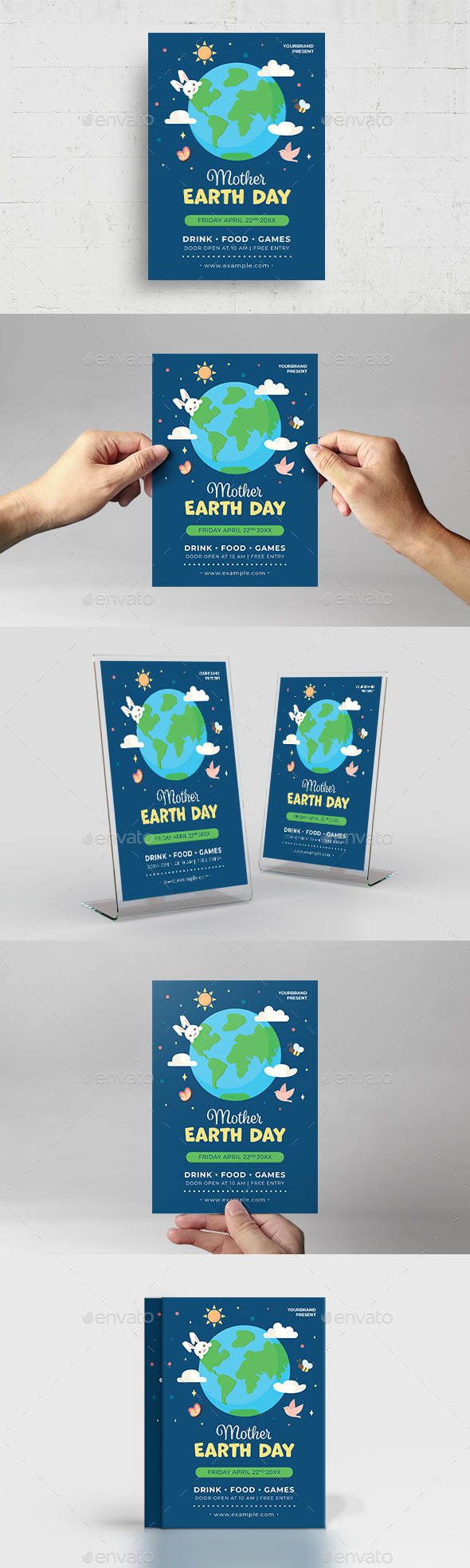 Cute Earth Day Flyer Template