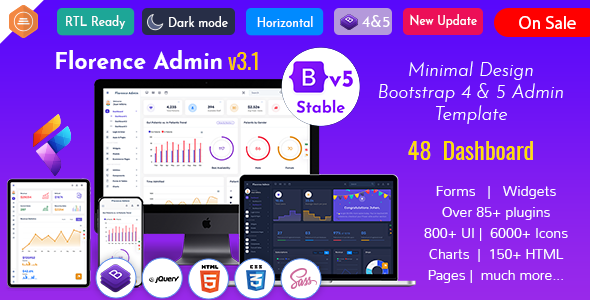Download Florence Admin - Bootstrap Admin Dashboard Template & User Interface