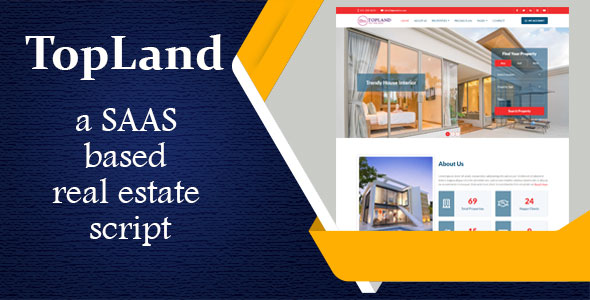 TopLand – Laravel real estate agency portal with saas