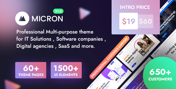 Micron – IT Solutions & Software WordPress theme