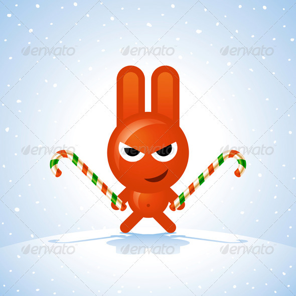 Christmas Rabbit - Animals Characters