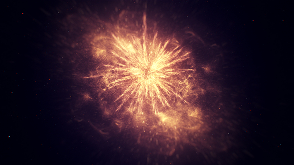 Gold Particle Explosion Logo