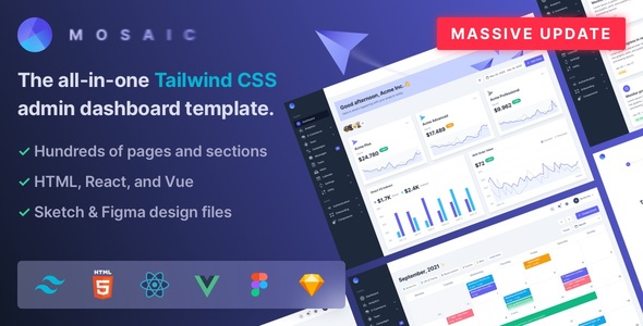 Wondrous Mosaic - Tailwind CSS Admin Dashboard Template
