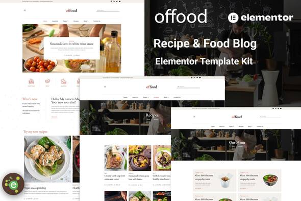 Offood - Recipe & Food Blog Elementor Template Kit