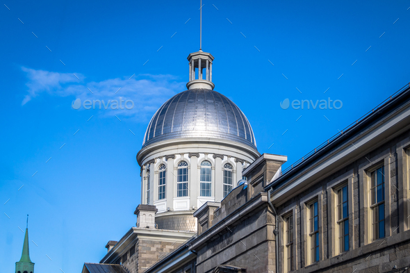 Bonsecours Market Dome in old Montreal - Montreal, Quebec, Canada - Stock Photo - Images