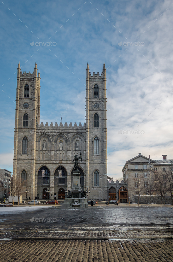 Basilica of Notre-Dame of Montreal - Montreal, Quebec, Canada - Stock Photo - Images