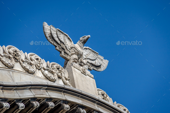Detail of Eagle at Palacio de Bellas Artes (Fine Arts Palace) - Mexico City, Mexico - Stock Photo - Images