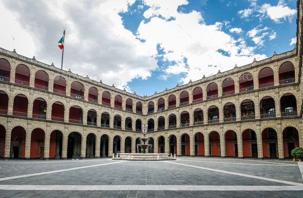 Palacio Nacional (National Palace) Fountain - Mexico City, Mexico