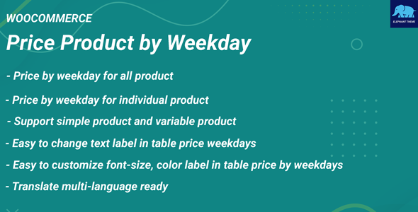 Price Product by Weekday for WooCommerce