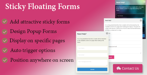 Sticky Floating Forms - Create Beautiful Sticky Forms