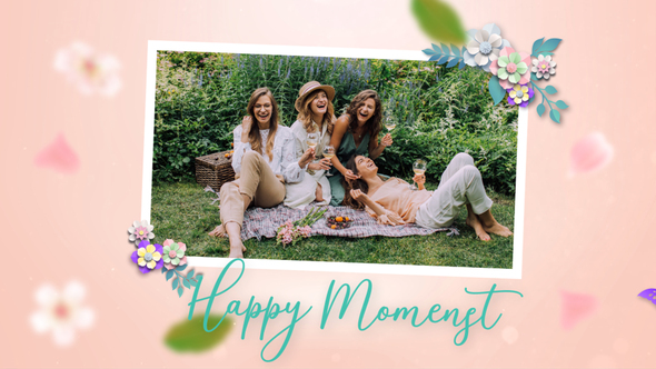 Hello Spring Slideshow Video Displays template preview