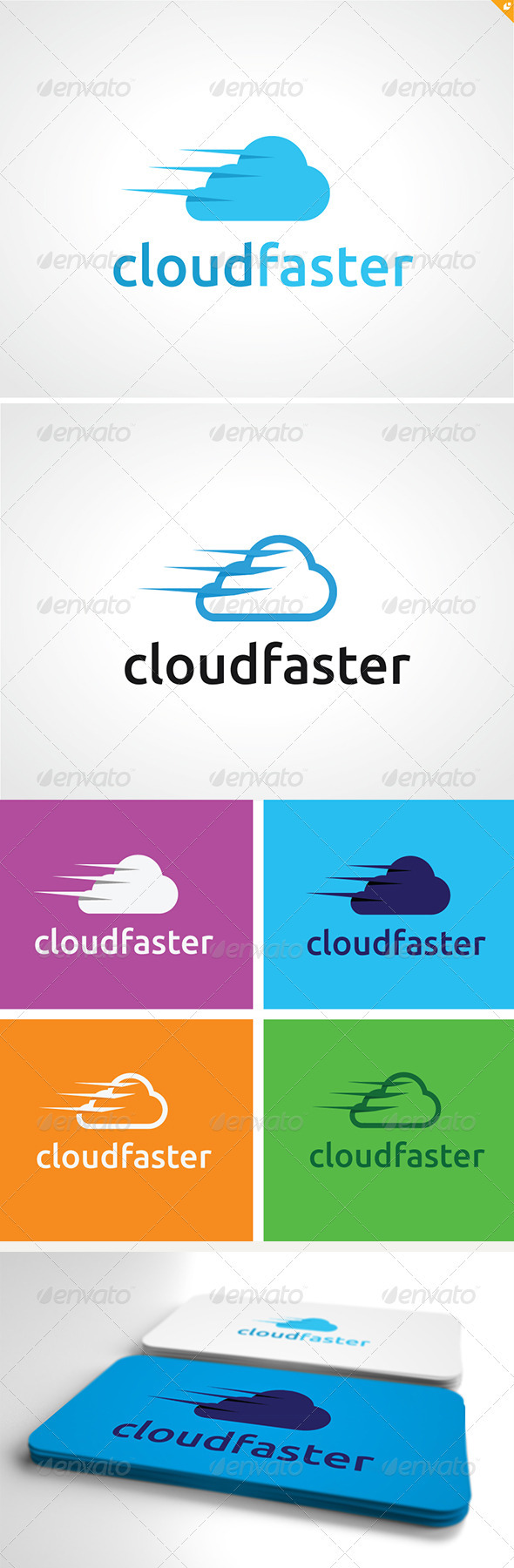 Cloud Faster Logo - Nature Logo Templates