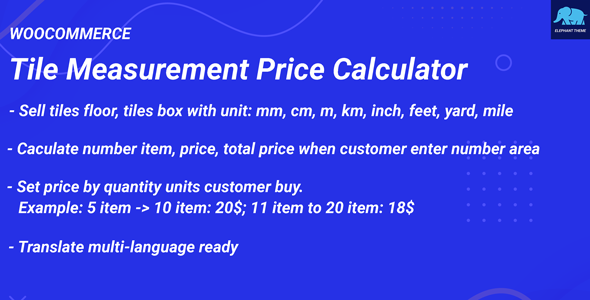 Tile Measurement Price Calculator for WooCommerce