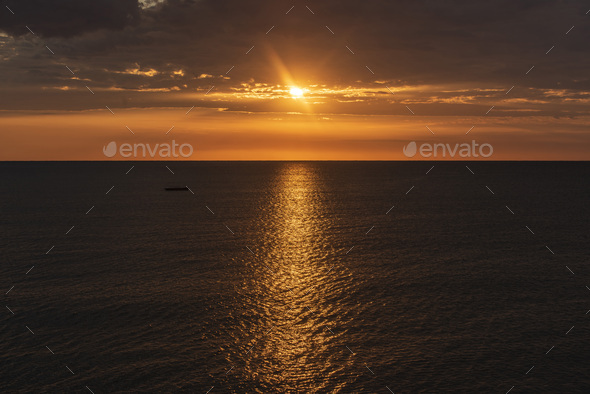 Sunset at Ifaty in Madagascar - Stock Photo - Images