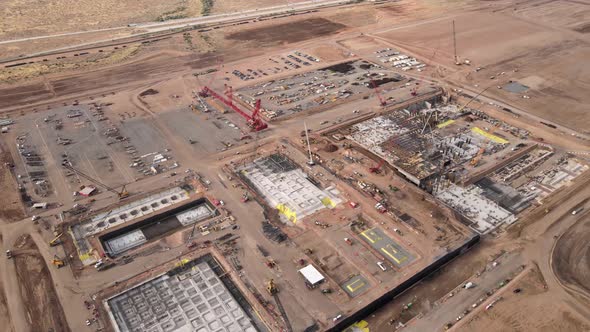 Aerial View Of Large Construction Site