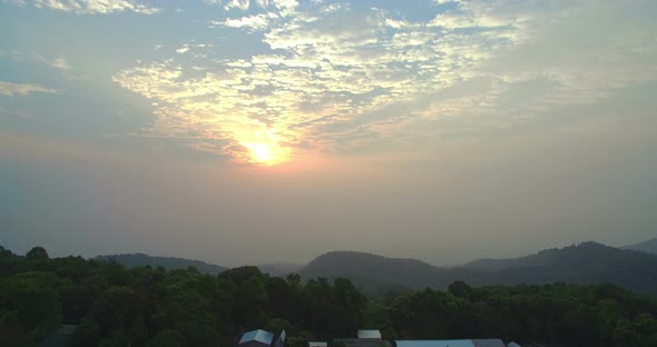 Sunrise Above Kunchangkien View Point In Chiang Mai alt