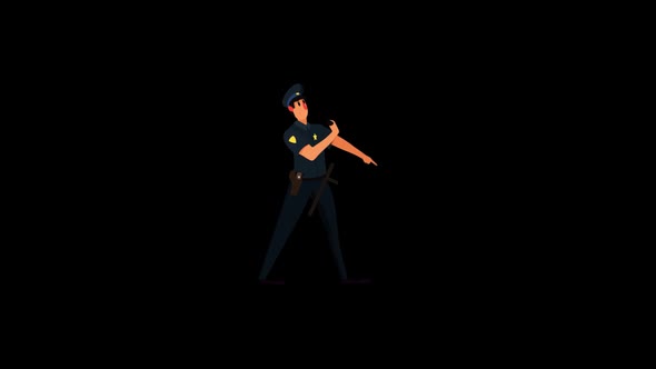Policeman animation 4K