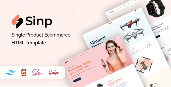 Exceptional Sinp - Single Product Ecommerce HTML Template