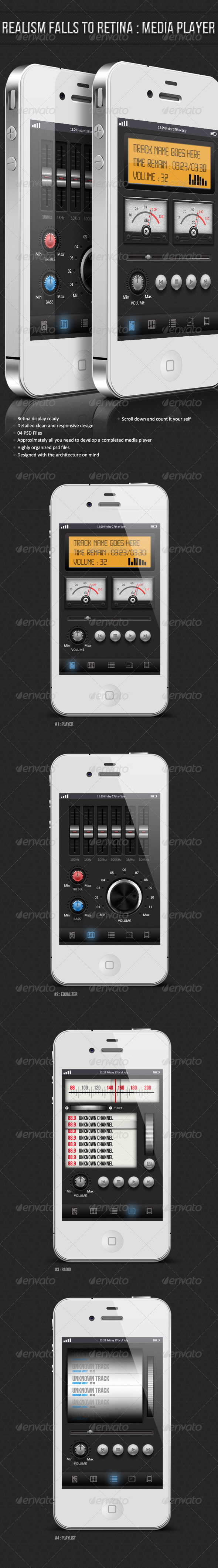 Realism Falls To Retina - II - User Interfaces Web Elements