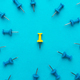 Yellow Push Pin out Of the Crowd Conceptual Photo of Attack on Person for Views - PhotoDune Item for Sale