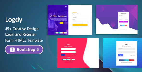 Logdy - Login and Register Form HTML5 Template