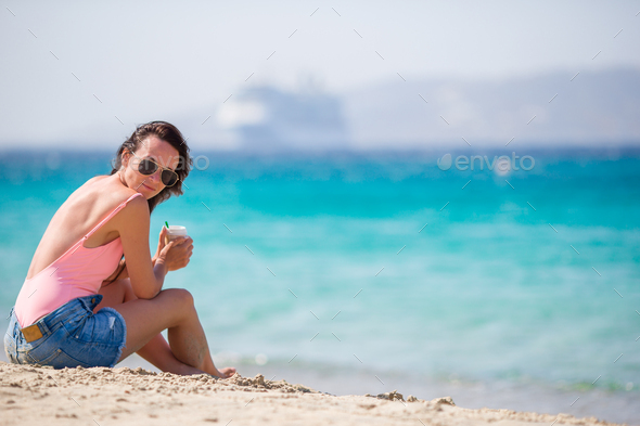 Beautiful women enjoying vacation on the beach