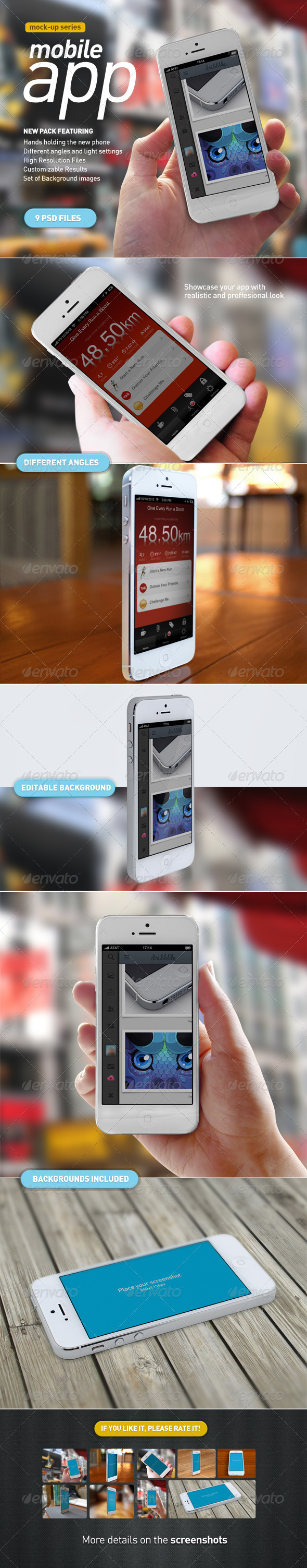 Mobile App | White Phone Mock-Up - Mobile Displays