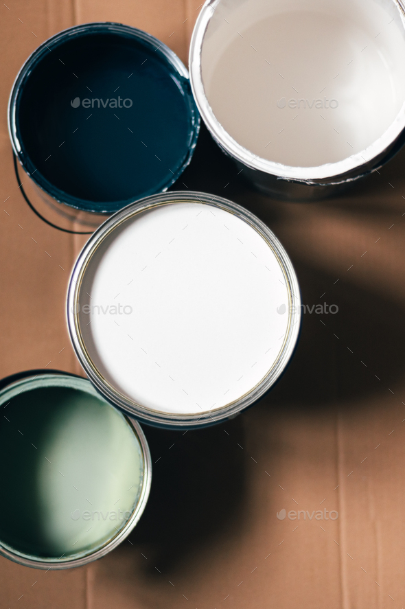 Wall paint cans Stock Photo by Manuta PhotoDune