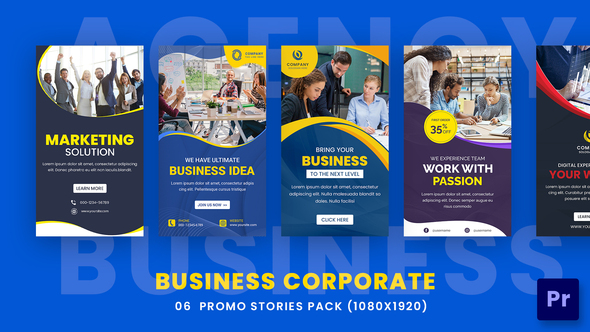 Business Corporate Promo Stories Pack For Premiere Pro