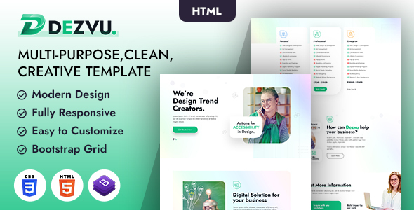 DezVu – Bring Your Vision to Life HTML Template