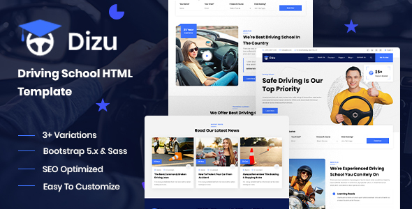 Dizu – Driving School HTML Template