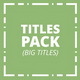 Titles Pack - VideoHive Item for Sale