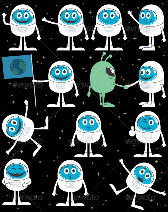 Astronaut - Characters Vectors