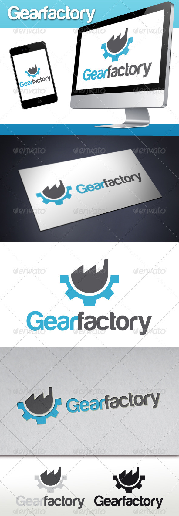 Gear Factory Logo - Symbols Logo Templates