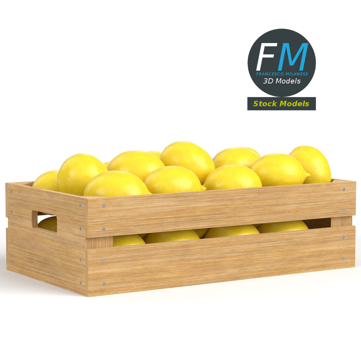 Lemons in a wooden crate by FrancescoMilanese85 | 3DOcean