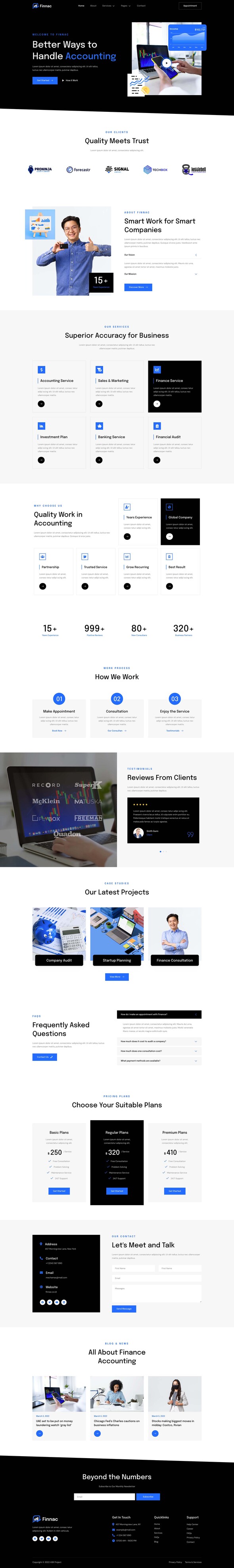 Finnac - Accounting & Finance Consulting Elementor Template Kit